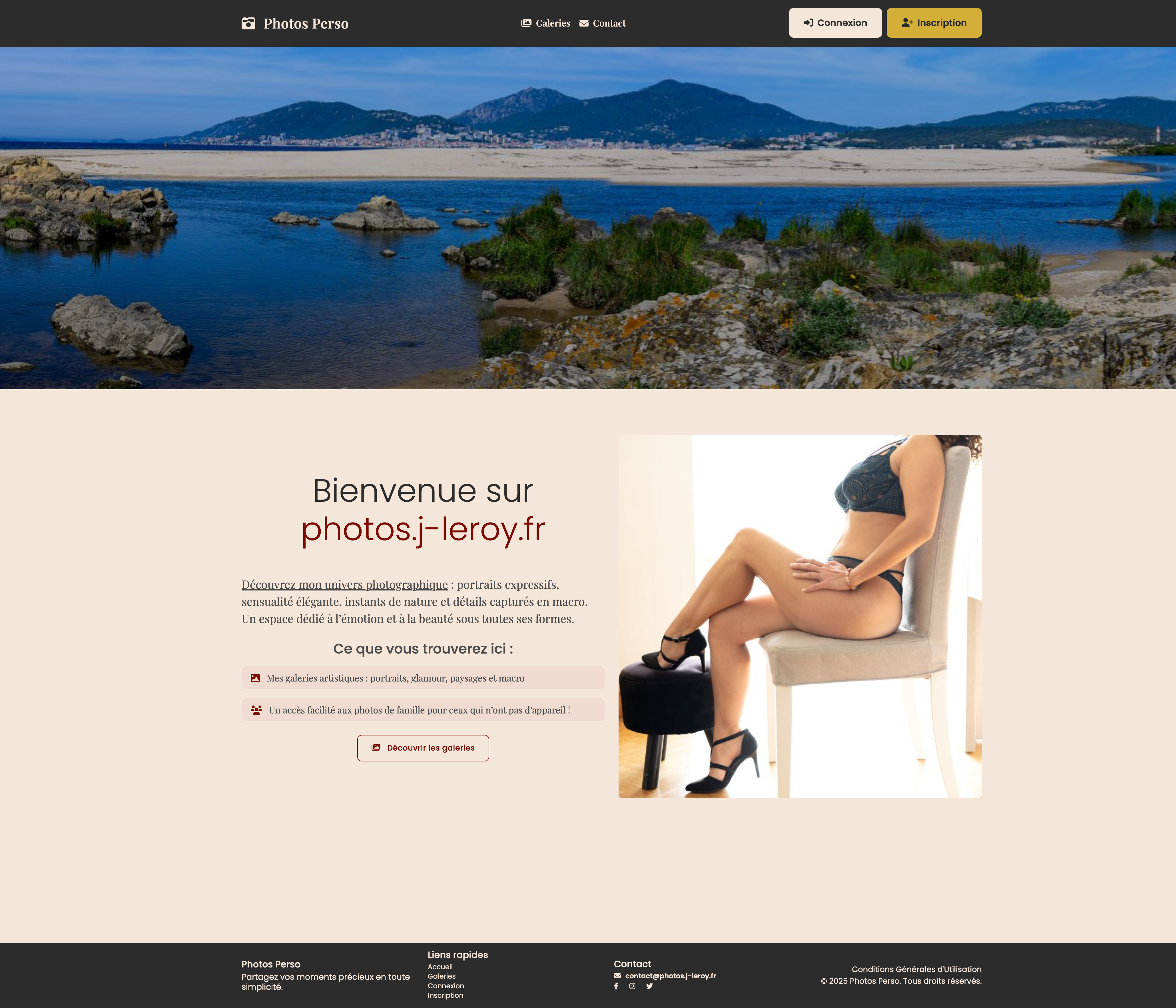 Capture d'écran de l'application.